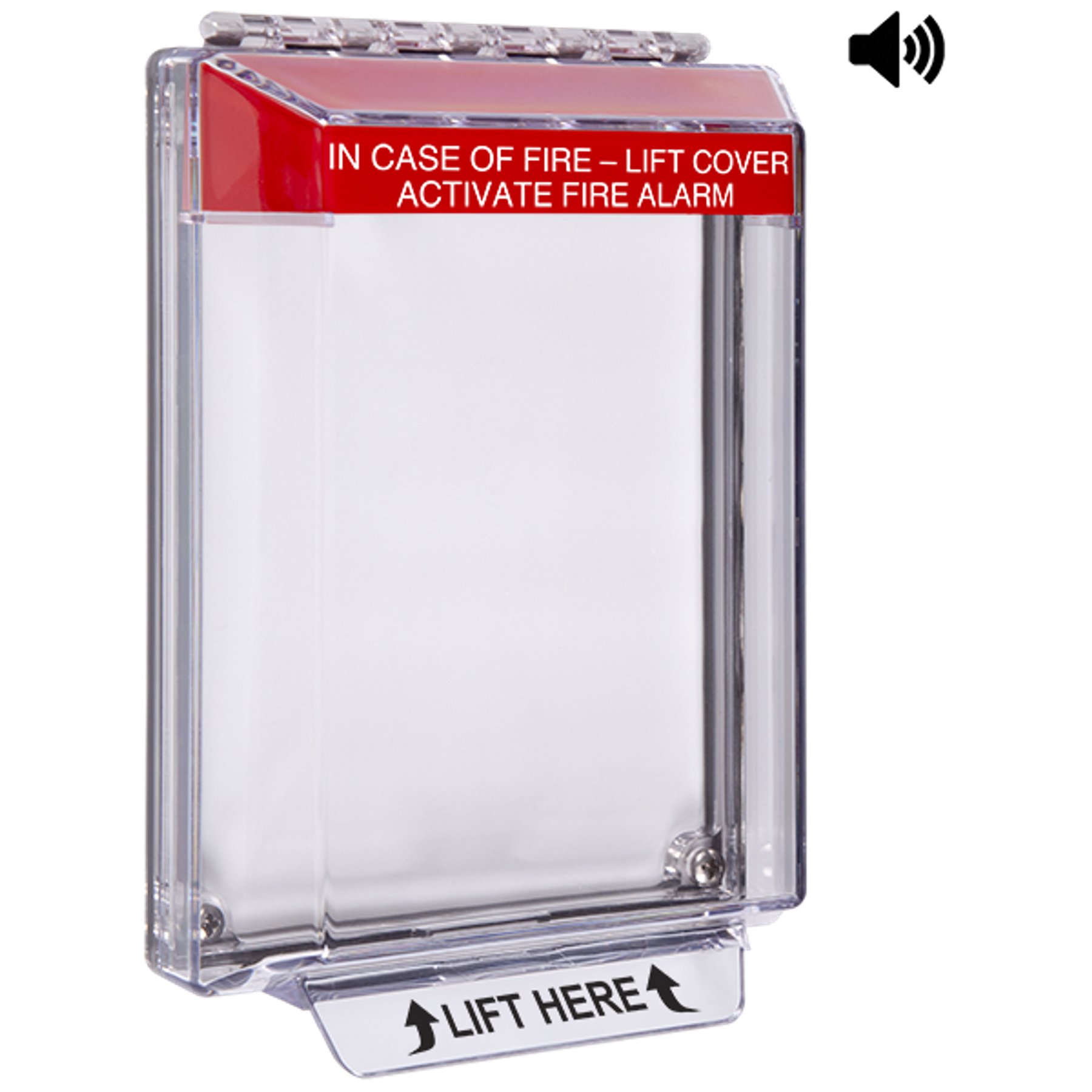 Low Profile Cover, With Fl Mount, Horn, Red Housing, Fire Label