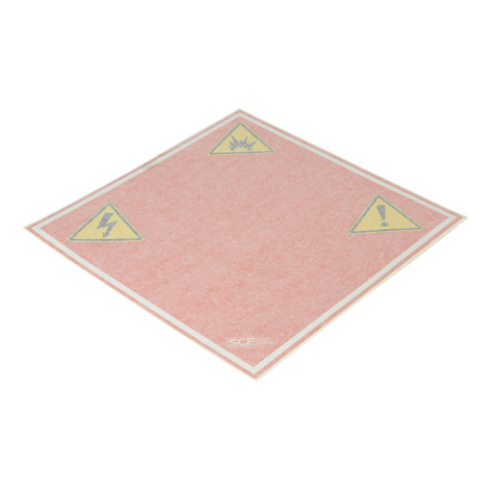 SAGINAW SCE-OCL24 Orange Caution Label, 24 x 24.00, Vinyl, Pack Of 5 | CV6TGL