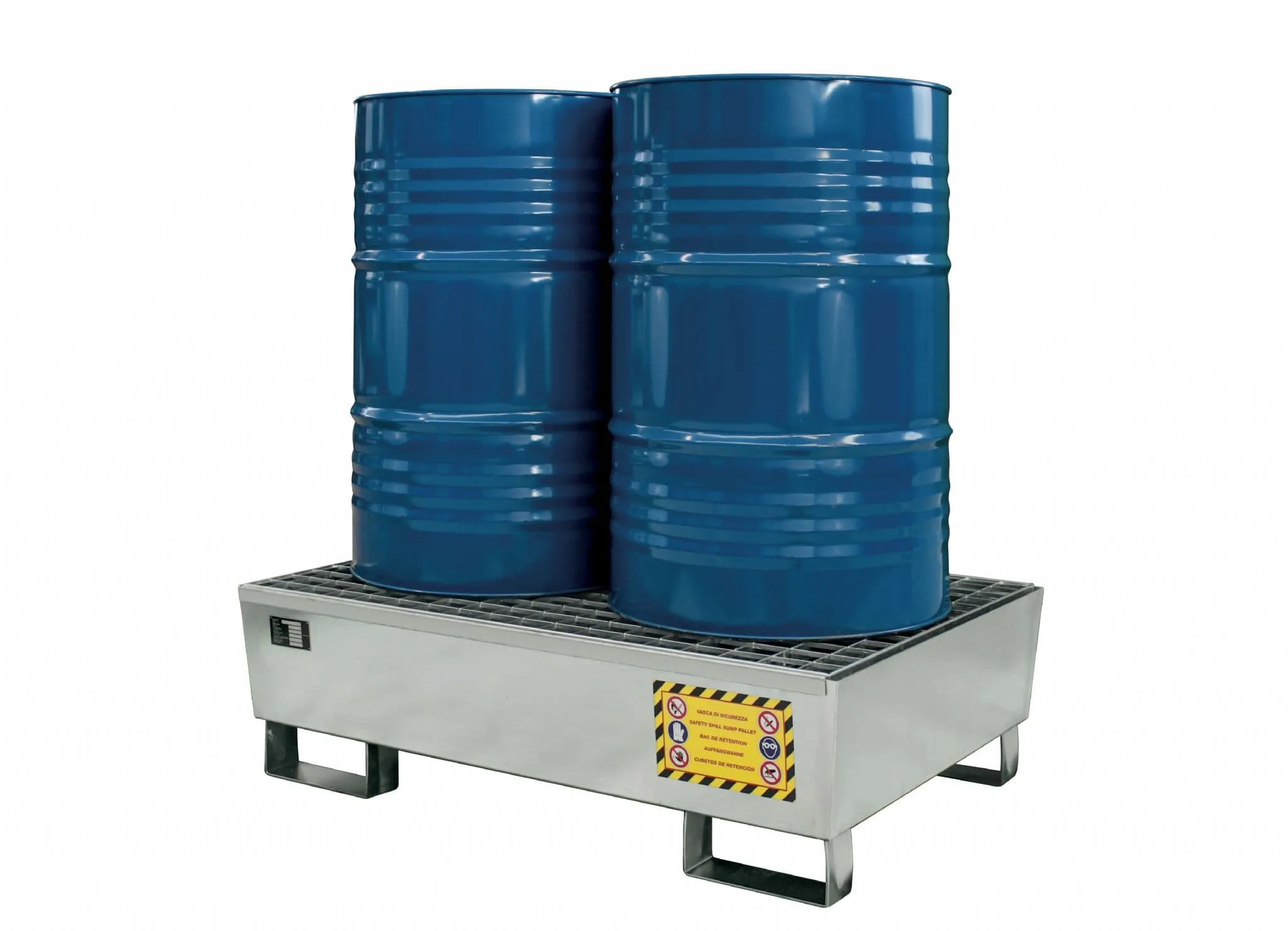 Spill Pallet, Galvanised Steel, For 2 Drum