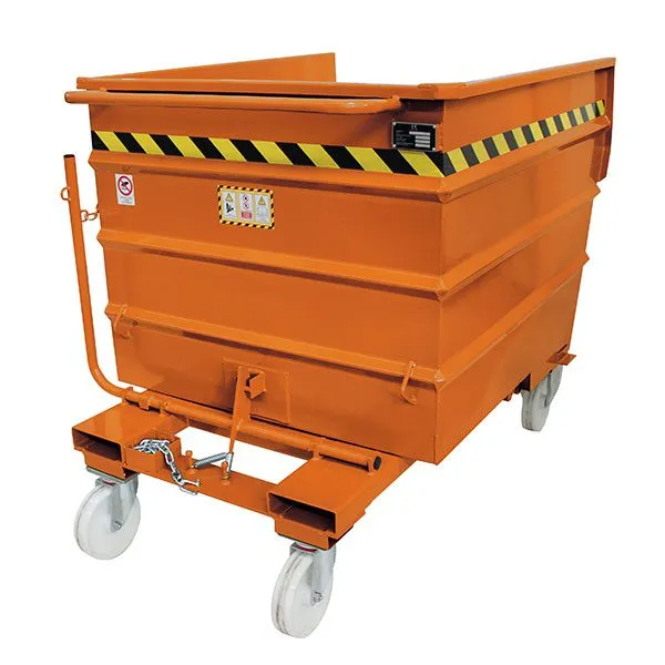 Skip Tilting Container, 1070 L, Blue