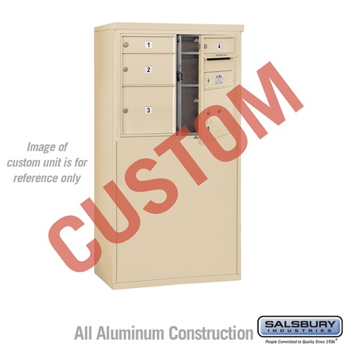 SALSBURY INDUSTRIES 3906D-CSFU Standard Horizontal MailBox, 4C, 32.25 x 51.75 x 19 Inch Size, 6 Door High | CE7JZM