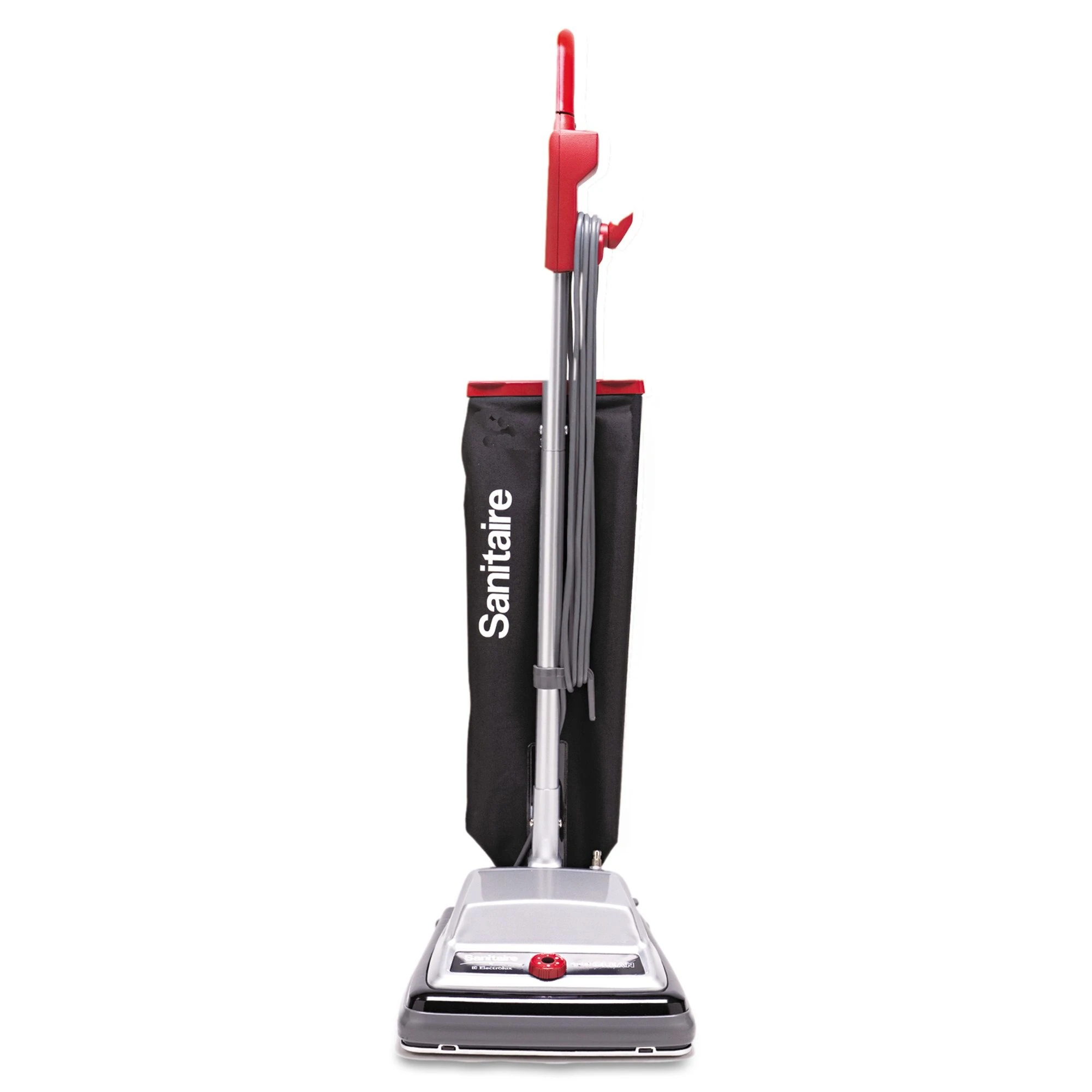 TRADITION QuietClean Upright Vacuum SC889A, 12 Inch Cleaning Path, Gray/Red/Black