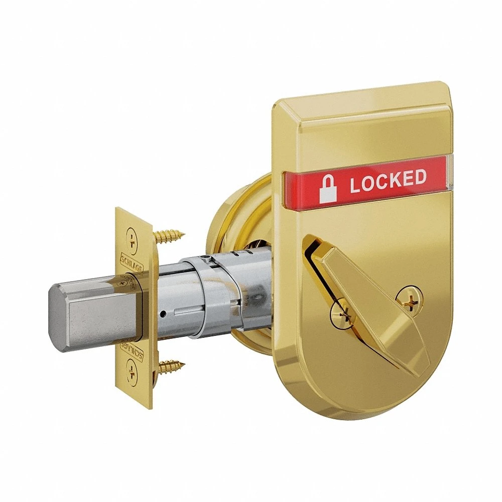 Deadbolt Locks, Cylindrical, SFIC, 1 7/8 Inch Door Thick - Max, Occupancy-Indicating