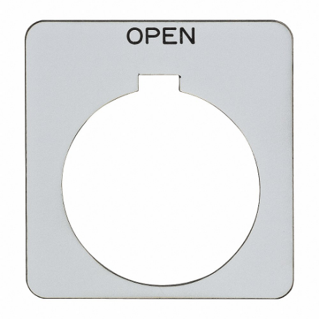 SCHNEIDER ELECTRIC 9001KN209WP Legend Plate, Open, Square, Plastic, White/Black, 1.7 Inch Height, 1.7 Inch Wd | CU2BZR 45C380