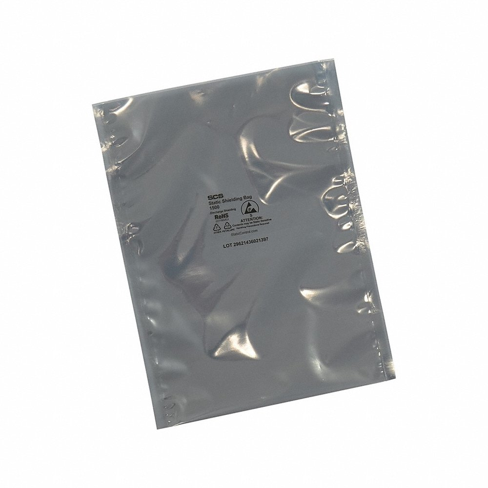 Metal-Out Static Shielding Bag, 8x12in, 100PK