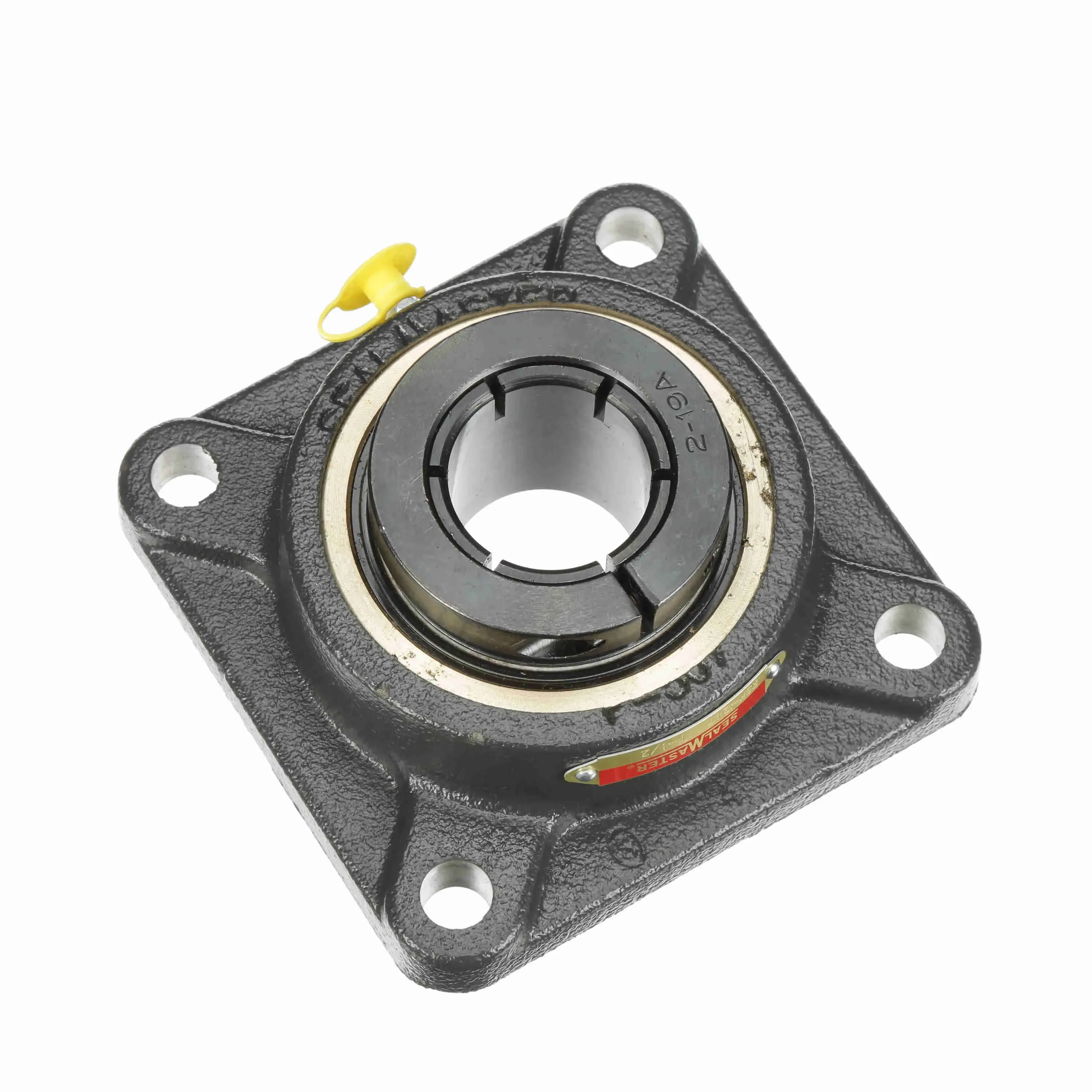 Flange Ball Bearing, 4 Bolt, Black Oxided, Concentric Lock, 1.5 Inch