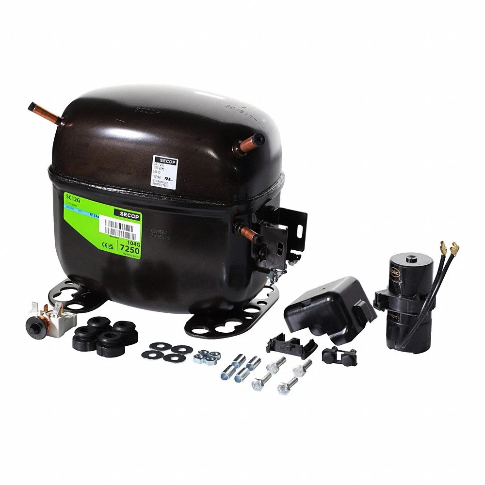 Compressor, Reciprocating, 4,730 BtuH Cooling, 3/10 HP, 1/4 Inch Connection Size