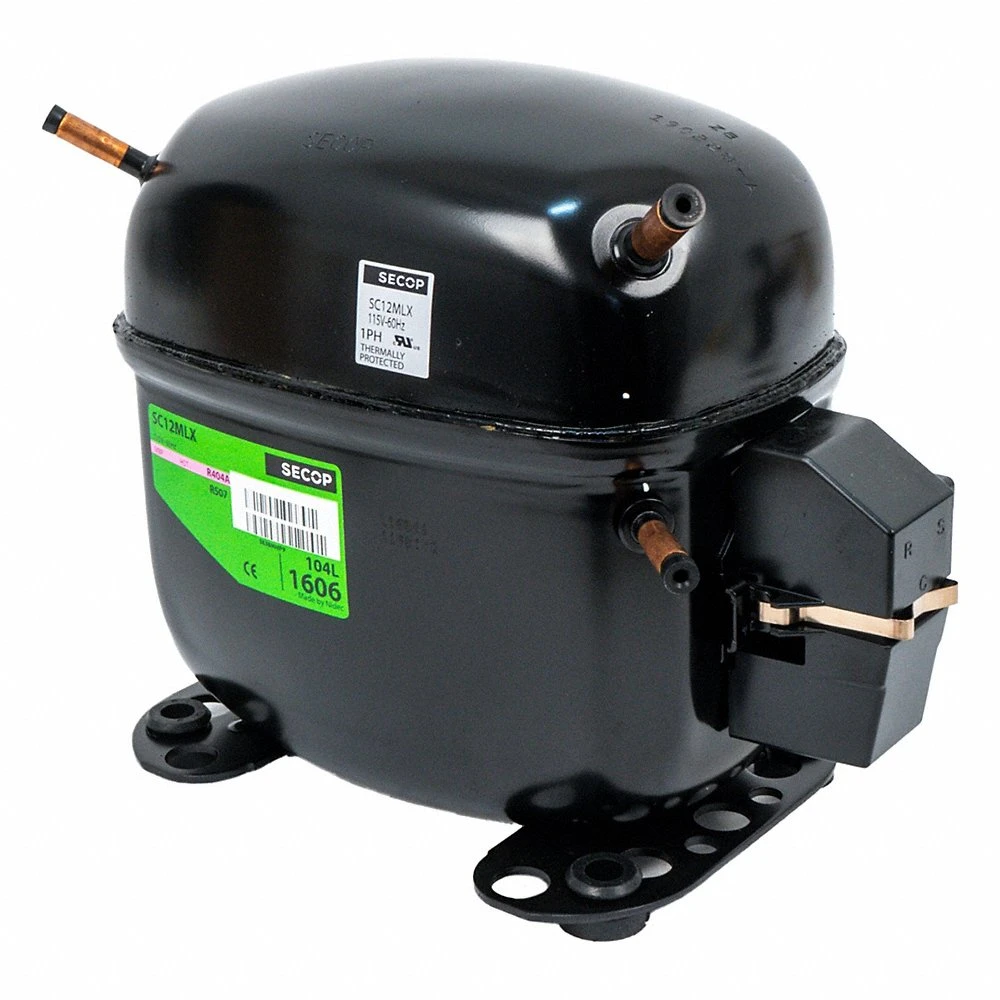 Compressor, Reciprocating, 4,391 BtuH Cooling, 3/4 HP, 1/4 Inch Connection Size