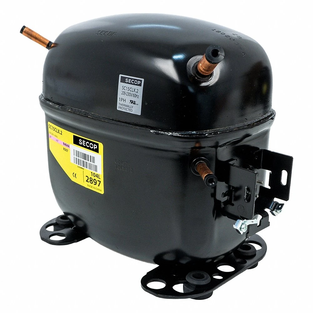 Compressor, Reciprocating, 3,005 BtuH Cooling, 3/4 HP, 6 1/2 mm Connection Size