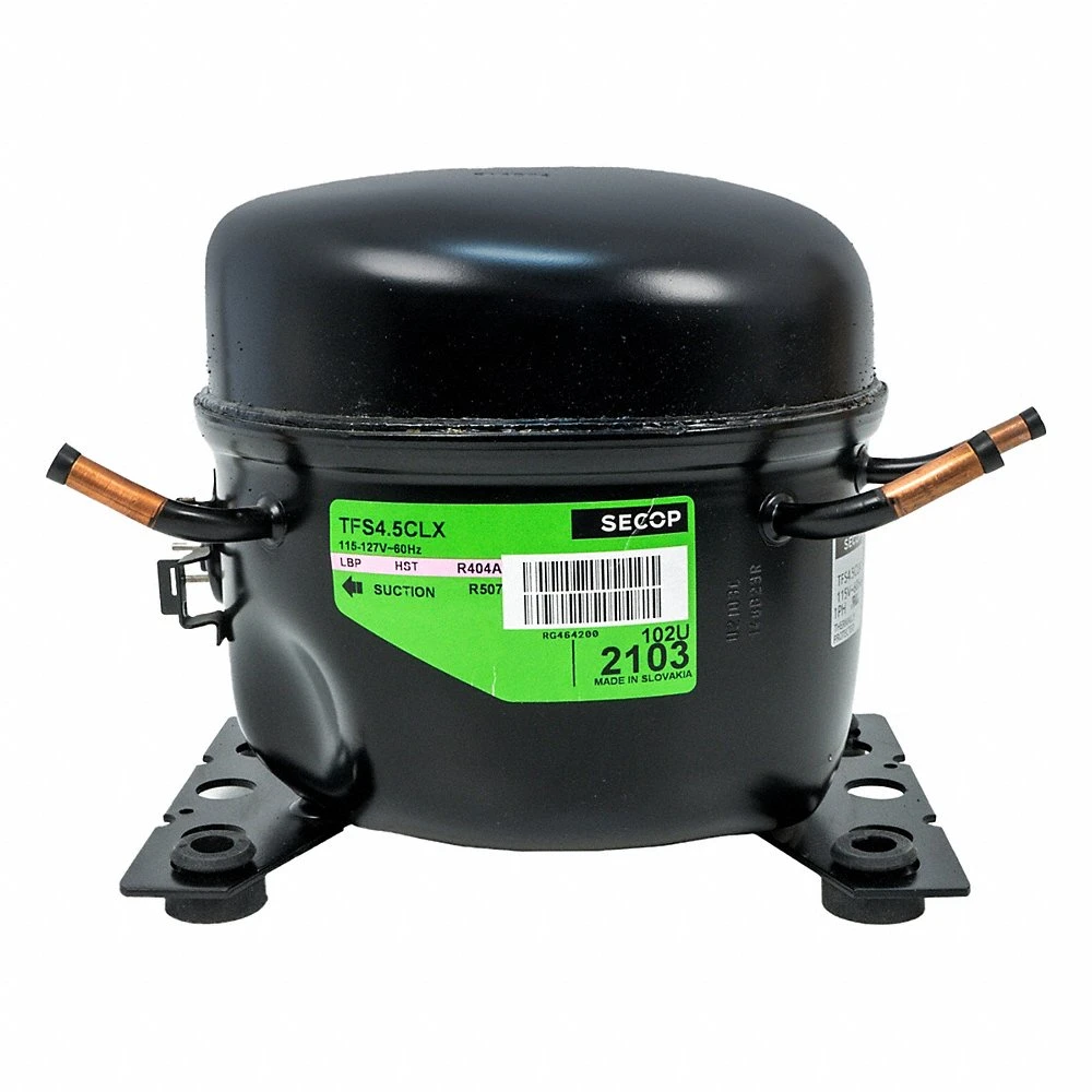 Compressor, Reciprocating, 926 BtuH Cooling, 13/100 HP, 3/16 Inch Connection Size