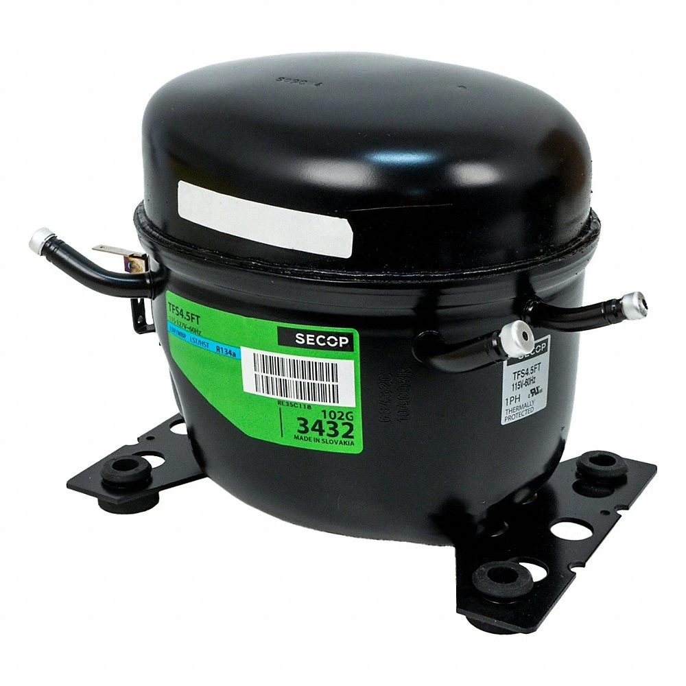 Compressor, Reciprocating, 1135 BtuH Cooling, 13/100 HP, 5/16 Inch Connection Size