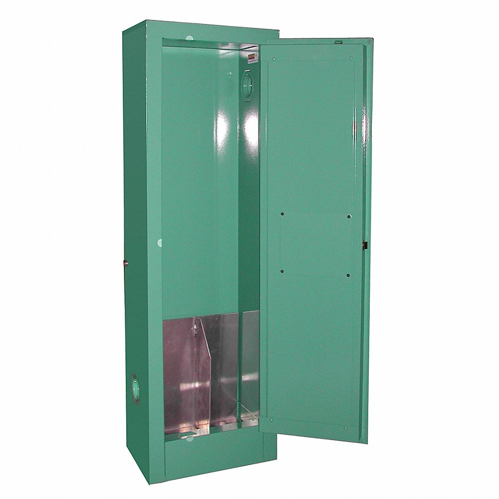 SECURALL PRODUCTS MG102 Oxygen Gas Cylinder Cabinet, Self-Latch, Standard Door | CJ6RBU