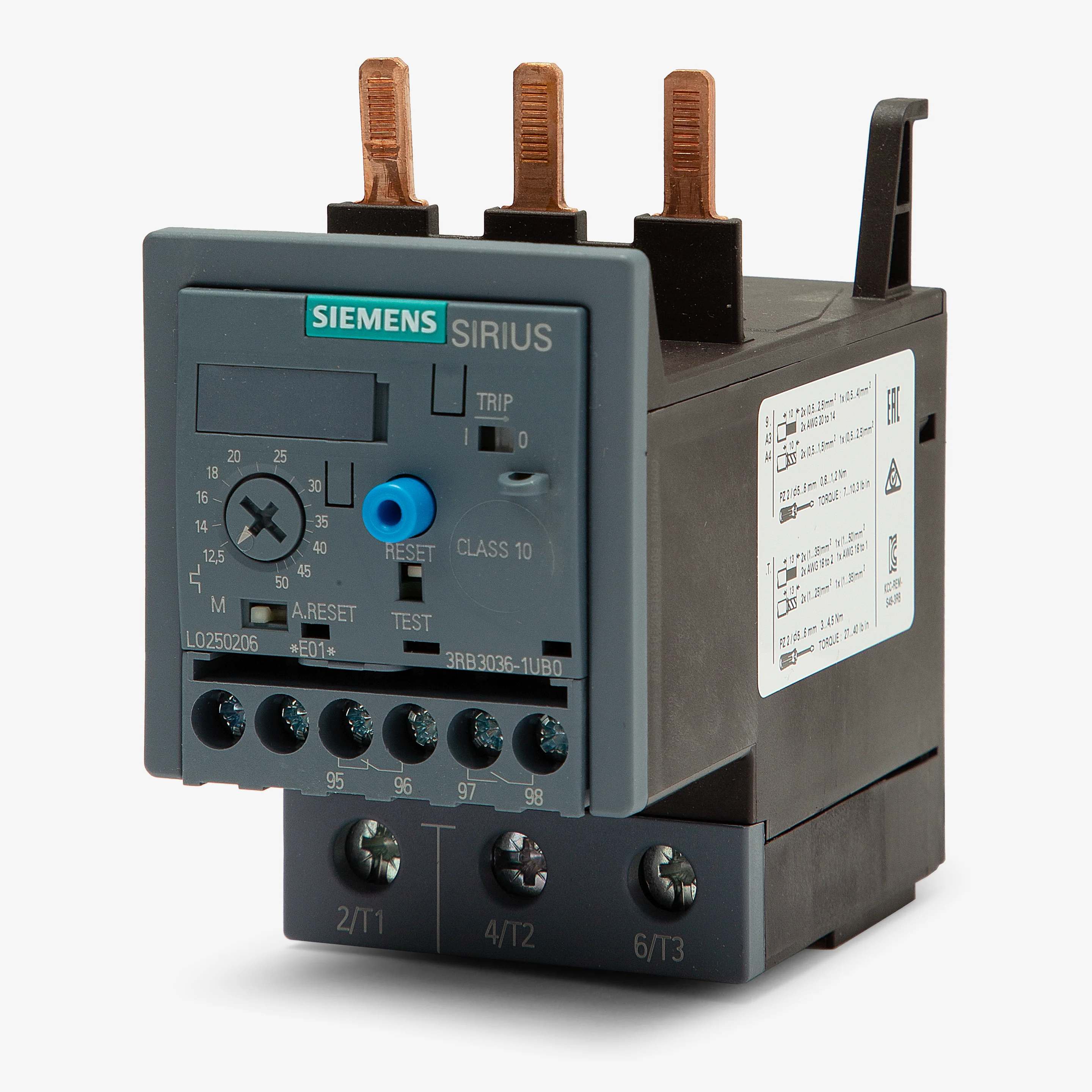 Overload Relay, 3RB Frame Type, 3RB Frame Type