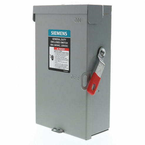 SIEMENS GF222NA Safety Switch, General Duty, 2 Phase | CE9LAL 55CH49