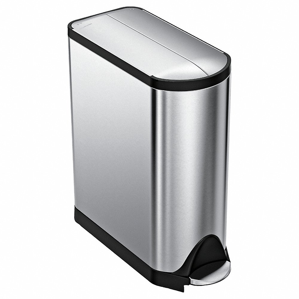 119 gal Step Can, Brushed, Stainless Steel