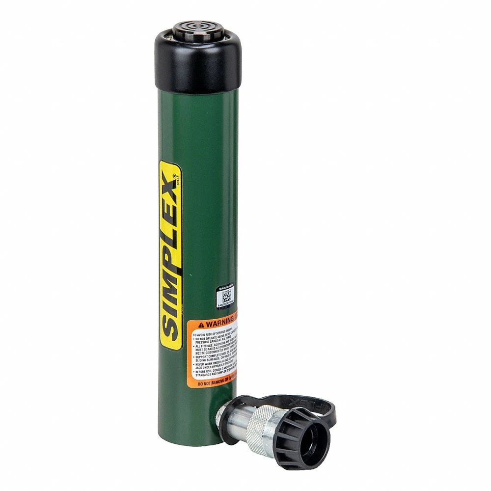 Cylinder, Single Acting, 10 ton Nominal Capacity, 8 Inch Nominal Stroke Length, Steel