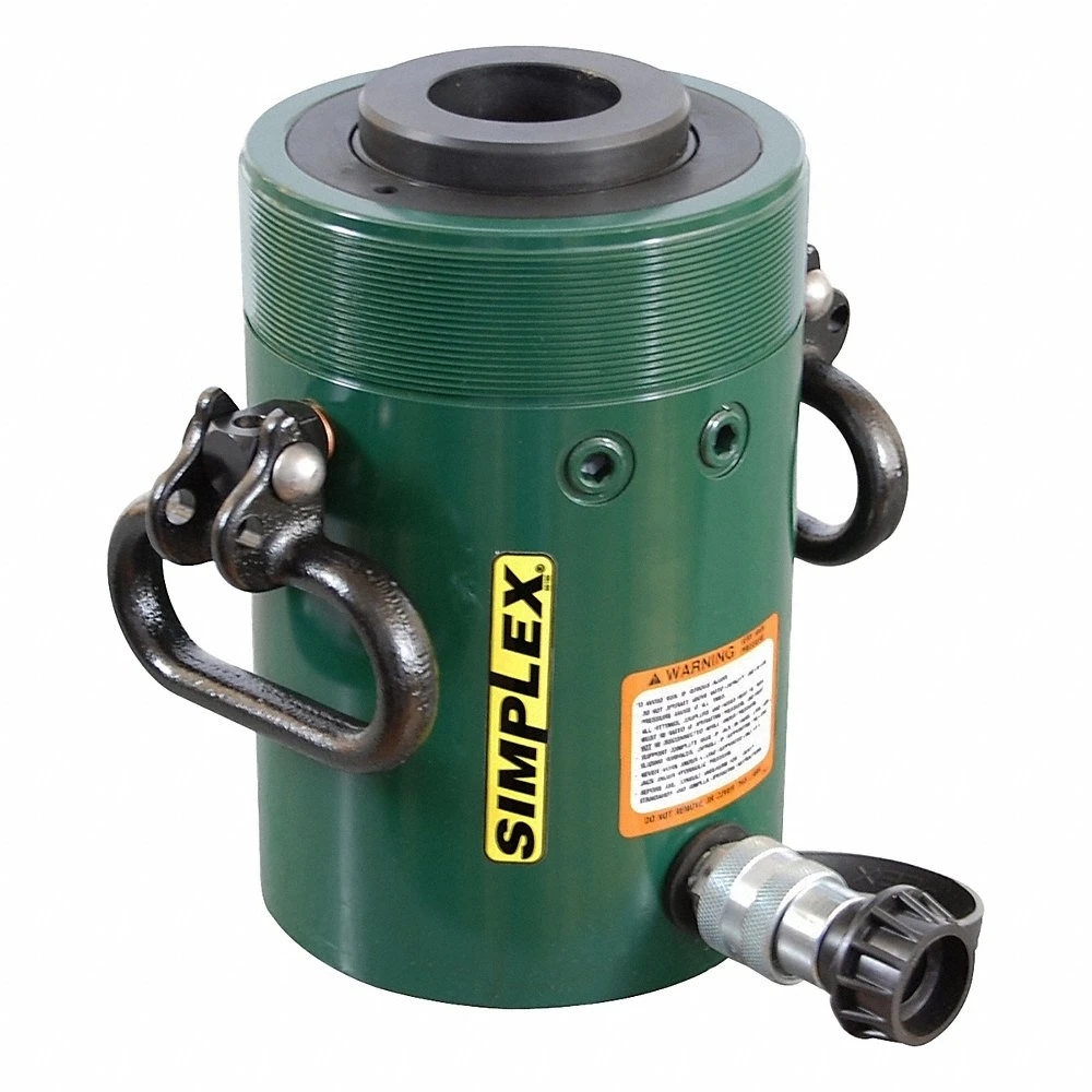 Hollow Cylinder, 20 ton Capacity, 6 1/8 Inch Stroke Length, 1.06 Inch, Single Acting