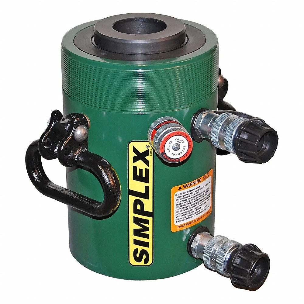 Hollow Cylinder, 103 ton Capacity, 6 Inch Stroke Length, 3.13 Inch, Double Acting