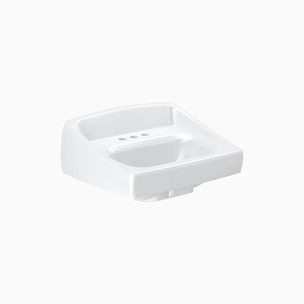 SLOAN 3873073 Lavatory Fixture Sink With Front Overflow, Wall Mount, Vitreous China, White | BQ4PAR