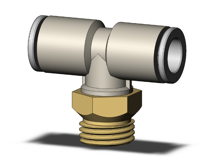 SMC VALVES KQ2T08-U02A Branch Tee, 1/4 Inch Size | AL3RFF