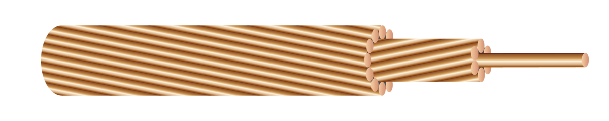 Copper Ground Wire, 15 ft, #6 Size