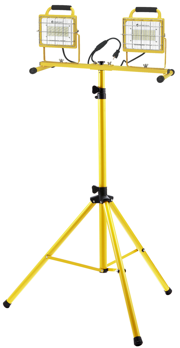 Led Work Light With Hd Tripod, Twin-Head