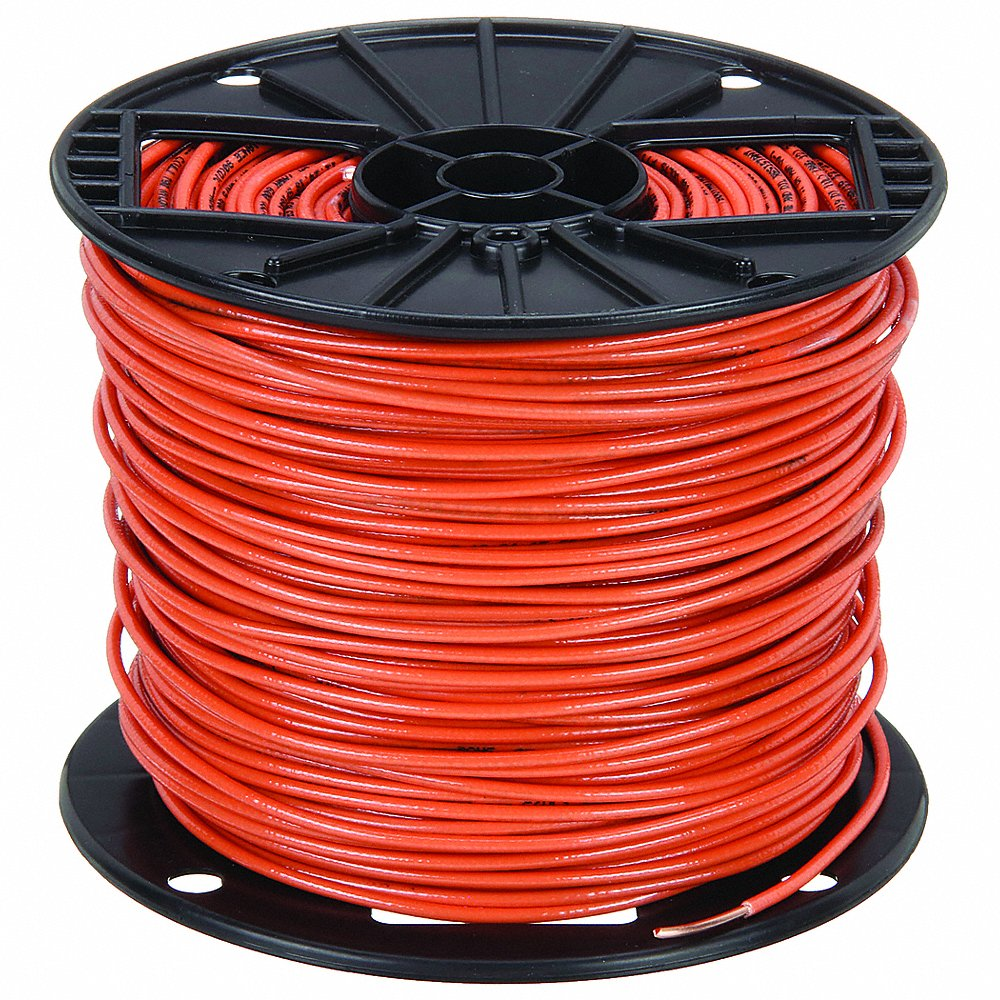 SOUTHWIRE COMPANY 11585701 Building Wire, 14 AWG Wire Size, 1 Conductors, Orange, 500 ft Length, Solid, Nylon, PVC | CP2EFZ 5C974