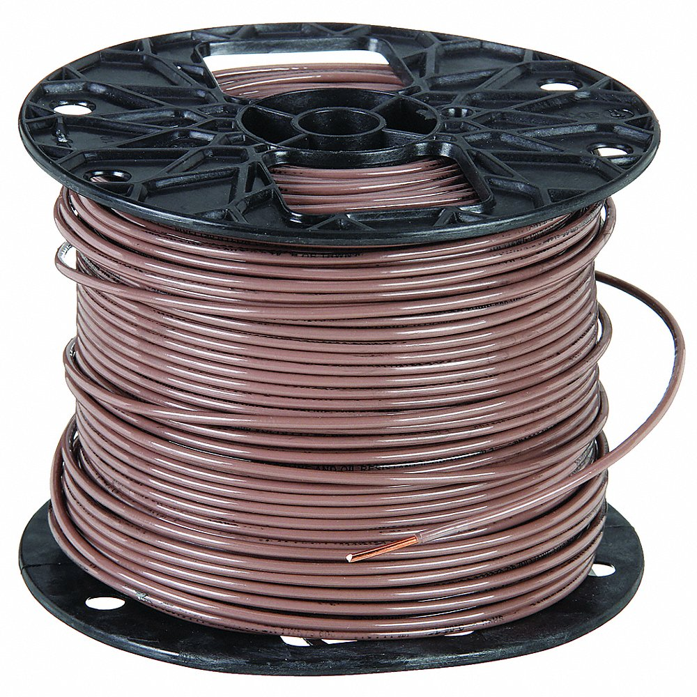 SOUTHWIRE COMPANY 11602005 Building Wire, 10 AWG Wire Size, 1 Conductors, Brown, 2, 500 ft Length, Solid, Nylon, PVC | CP2DXB 4WZA8