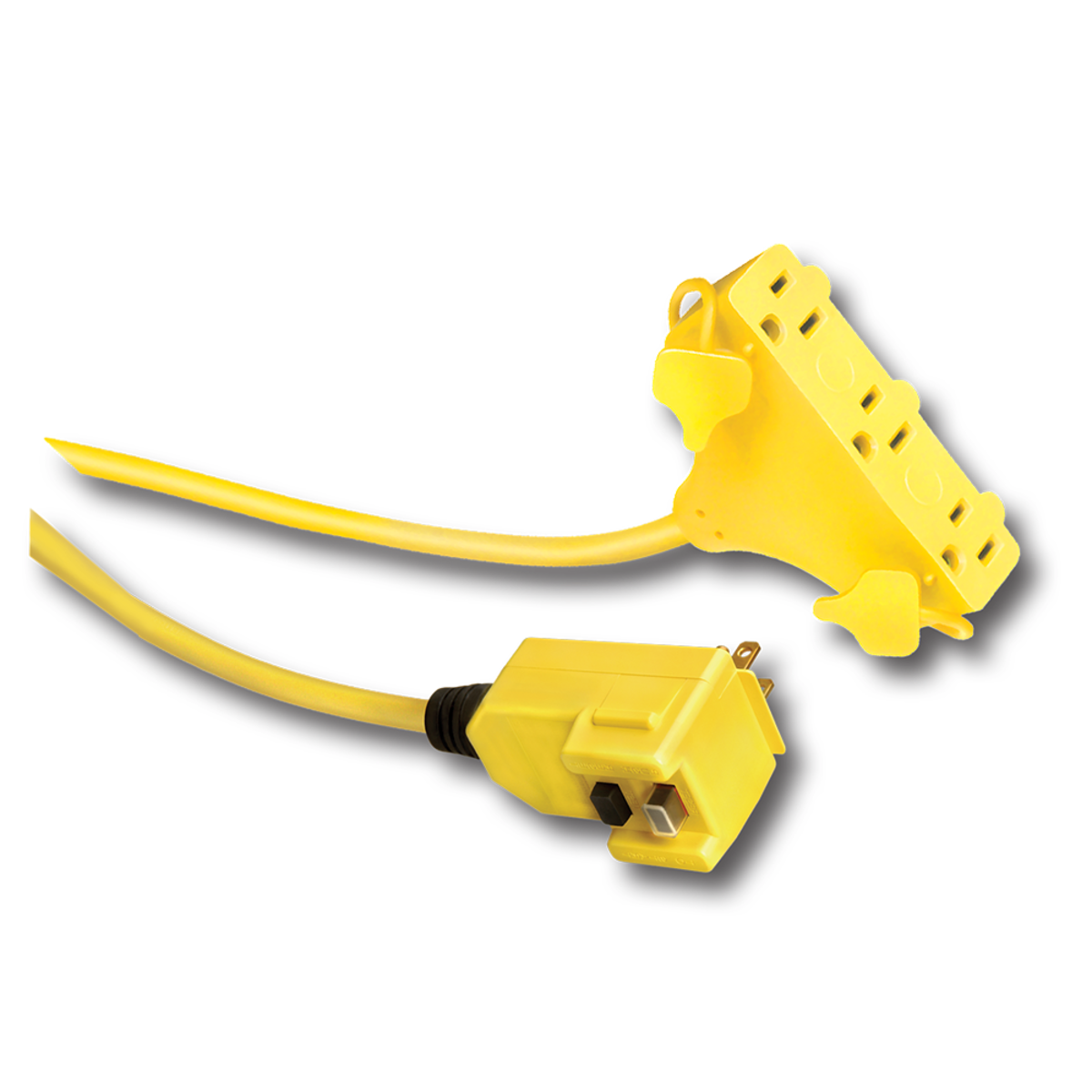 GFCI Cord Set, 50 Feet, 120V, 15A, Yellow