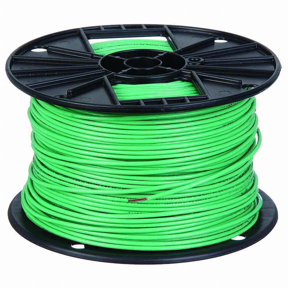 SOUTHWIRE COMPANY 27036301 Fixture Wire, 16 AWG Wire Size, 1 Conductors, Green, 500 ft Length, Stranded, Nylon, PVC | CU3CVU 5LWY9