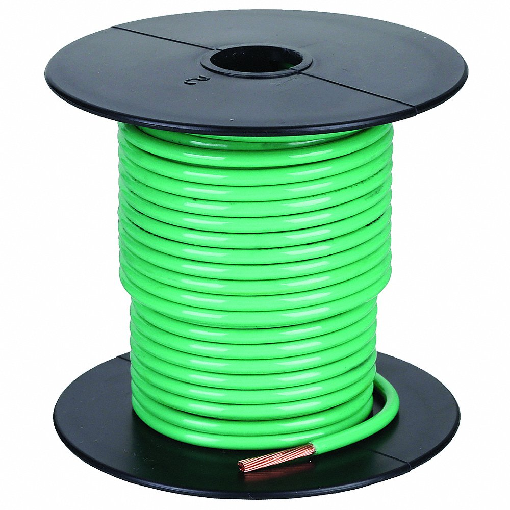 SOUTHWIRE COMPANY 22977386 Building Wire, 10 AWG Wire Size, 1 Conductors, Green, 50 ft Length, Stranded, Nylon, PVC | CP2DXP 31HK04