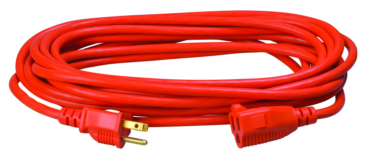 Outdoor Extension Cord, 25 Feet, Orange