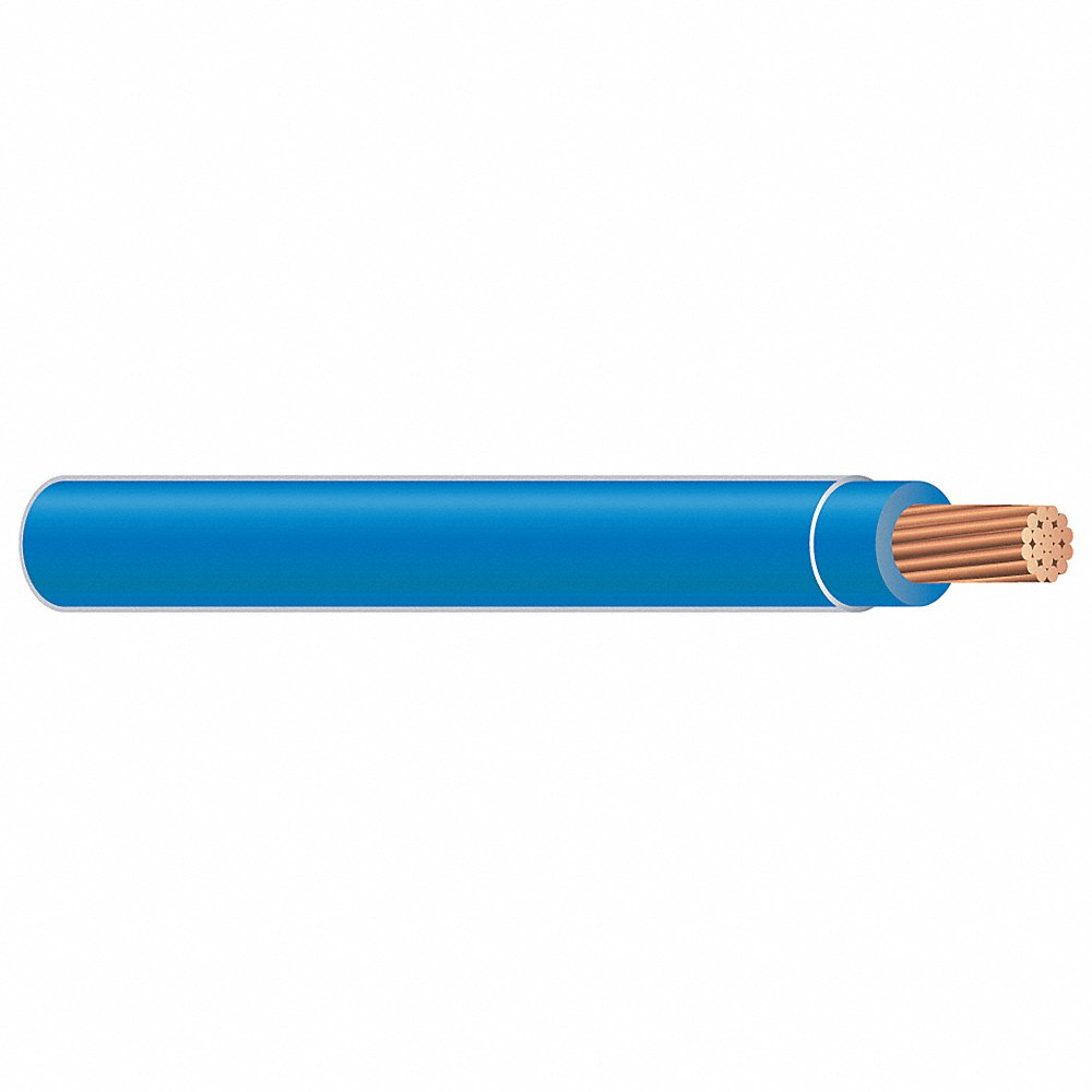 SOUTHWIRE COMPANY 37094071 Building Wire, 14 AWG Wire Size, 1 Conductors, Blue, 500 ft Length, Stranded, Nylon, Blue | CP2ELA 55CX01