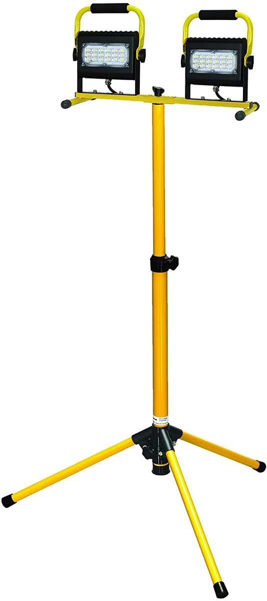 Led Work Light, 30 Watt, Dual Head With 2 Step Tripod