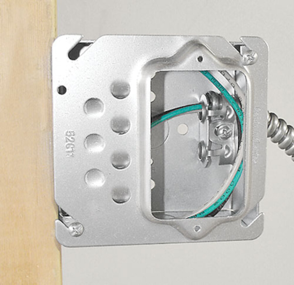 Square Single Gang Offset Device Ring, Raised 1/2 Inch, 4 Inch Size