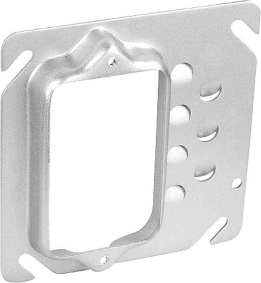 Square Single Gang Offset Device Ring, Raised 1 Inch, 4 Inch Size