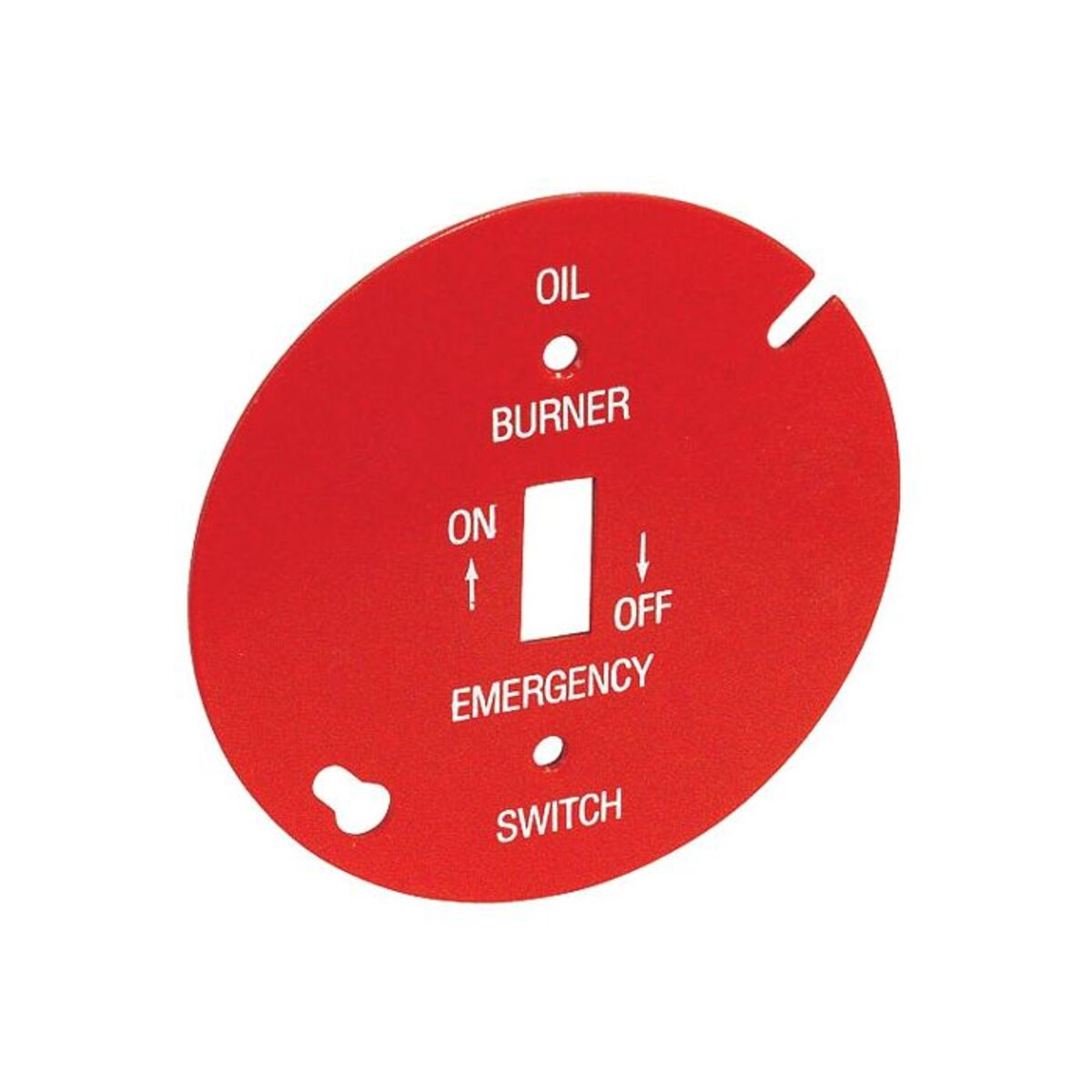 Octagon / Round Flat Indicator Cover, Toggle Oil Burner, 4 Inch Size
