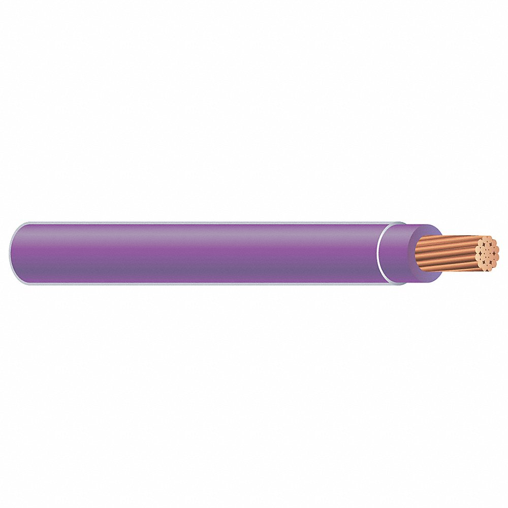 SOUTHWIRE COMPANY 58019705 Building Wire, 12 AWG Wire Size, 1 Conductors, Purple, 2000 ft Length, Stranded, Nylon | CP2EDA 55CX65