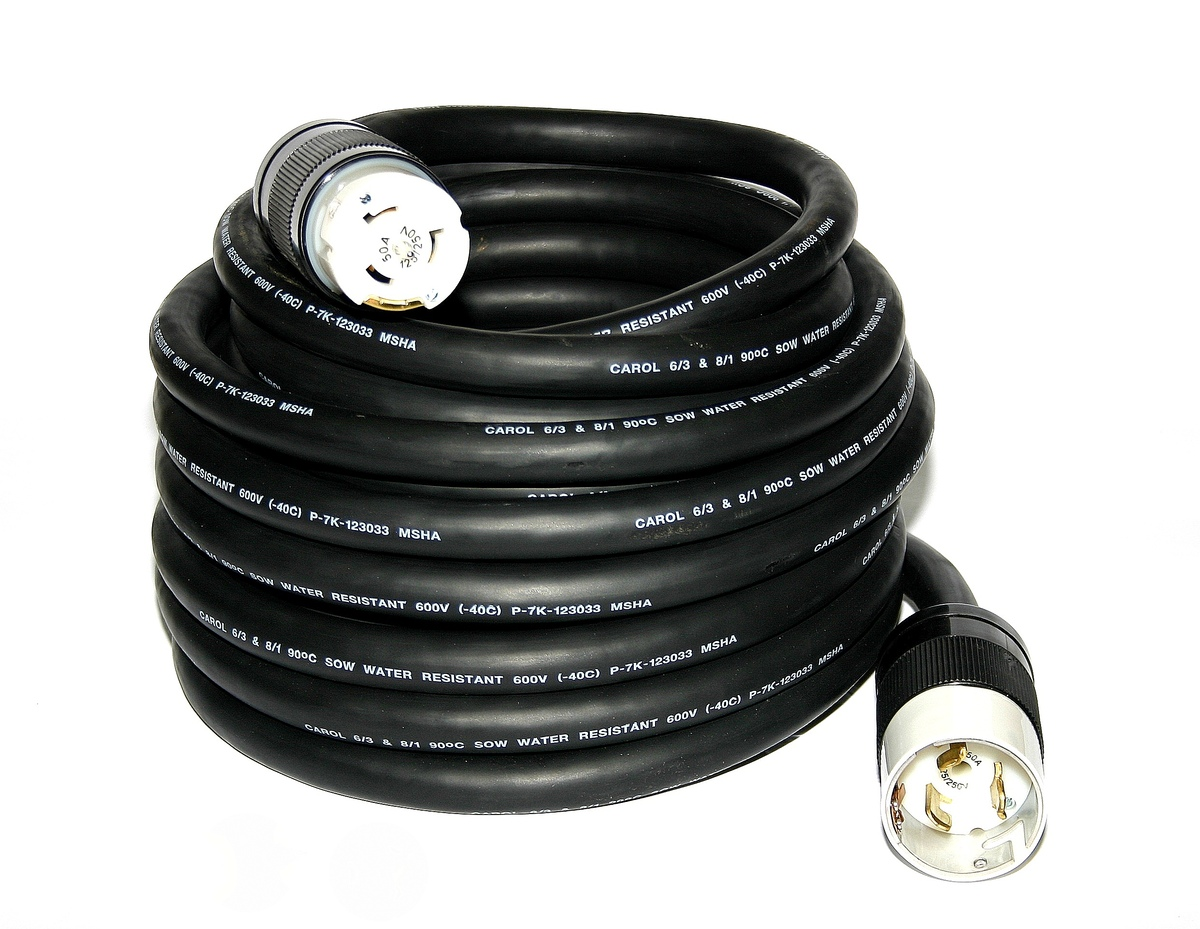 Power Cable, 50 Feet, 125/250V, 50A