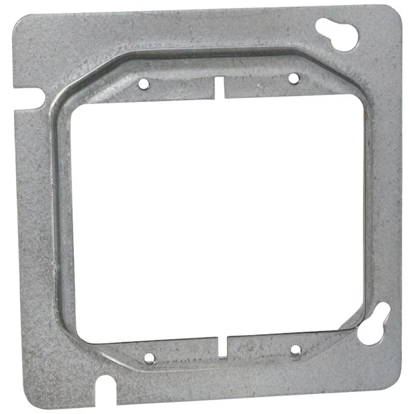 Square Raised Cover, 2-Device Combination, 4 11/16 x 4 11/16 Inch Size