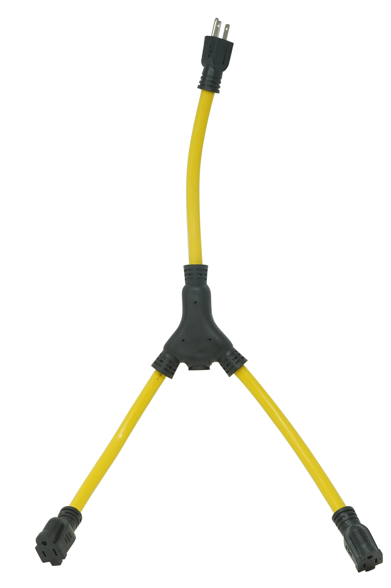 Cord Adapter With Black Plug, Yellow