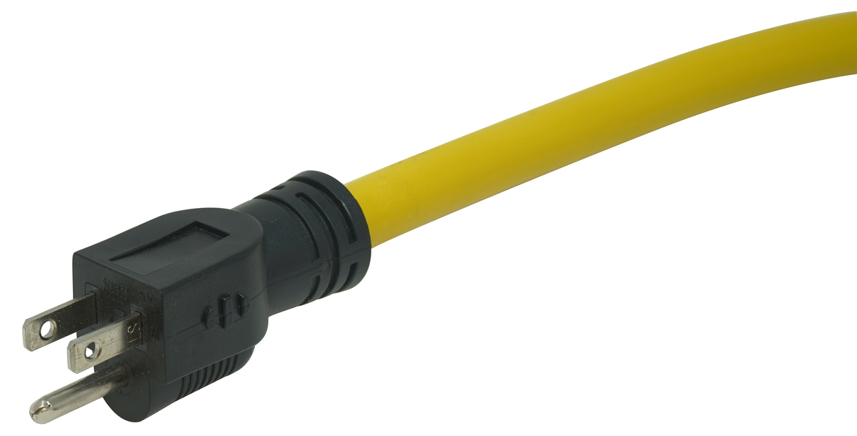 Cord Adapter With Black Plug, Yellow