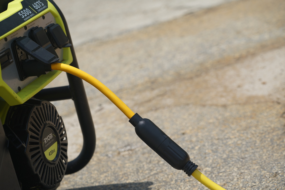 Cord Adapter With Black Plug And Receptacle