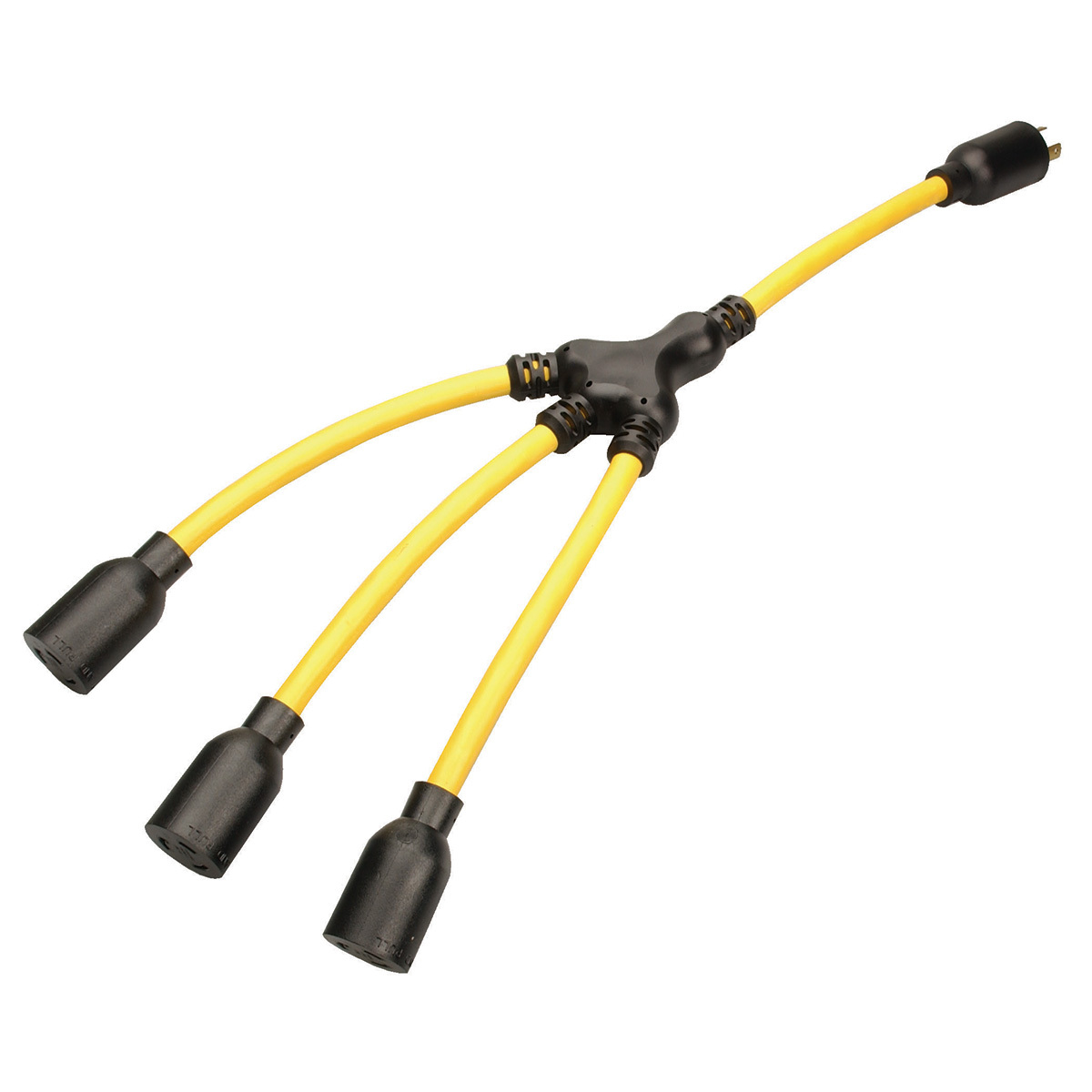 Cord Adapter With Black Plug And Receptacle