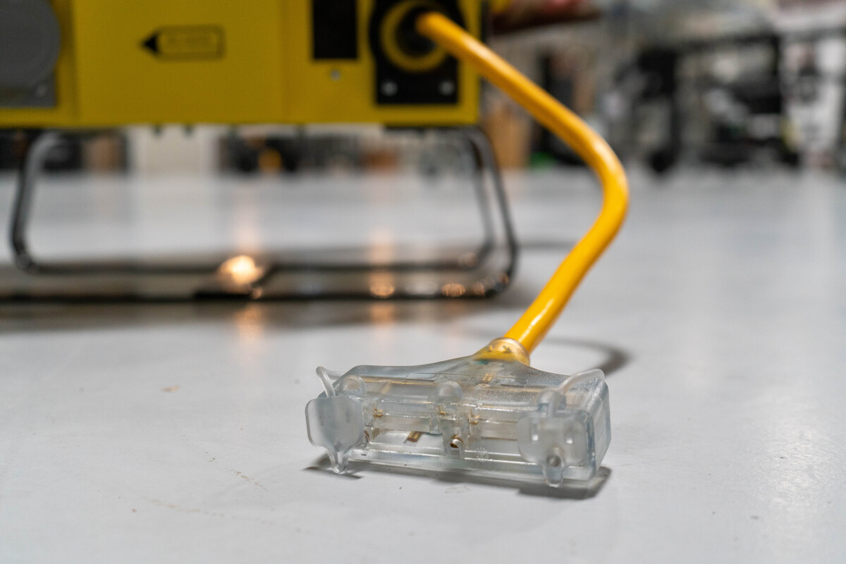 Cord Adapter With Black Plug And Power Light Indicator Receptacle