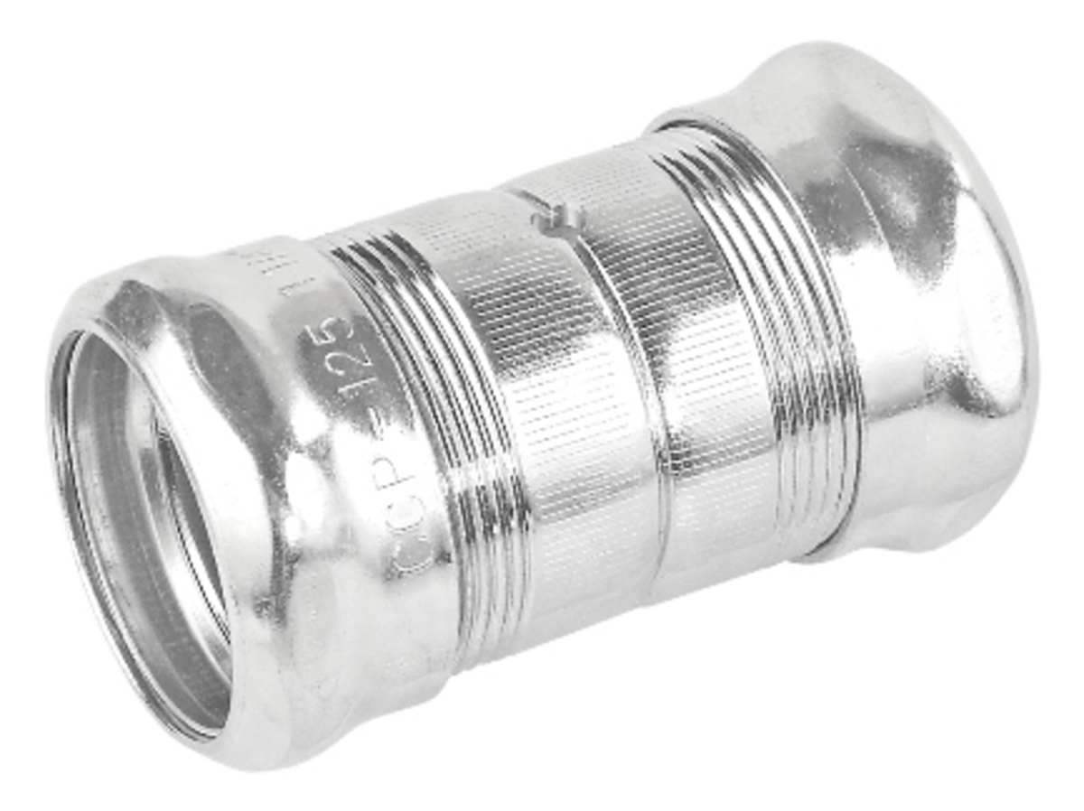 EMT Compression Slip Coupling, Steel, 1-1/2 Inch Size