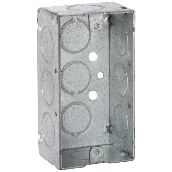 Handy Box, 2-1/8 x 4 x 1-1/2 Inch, 10-Knockout