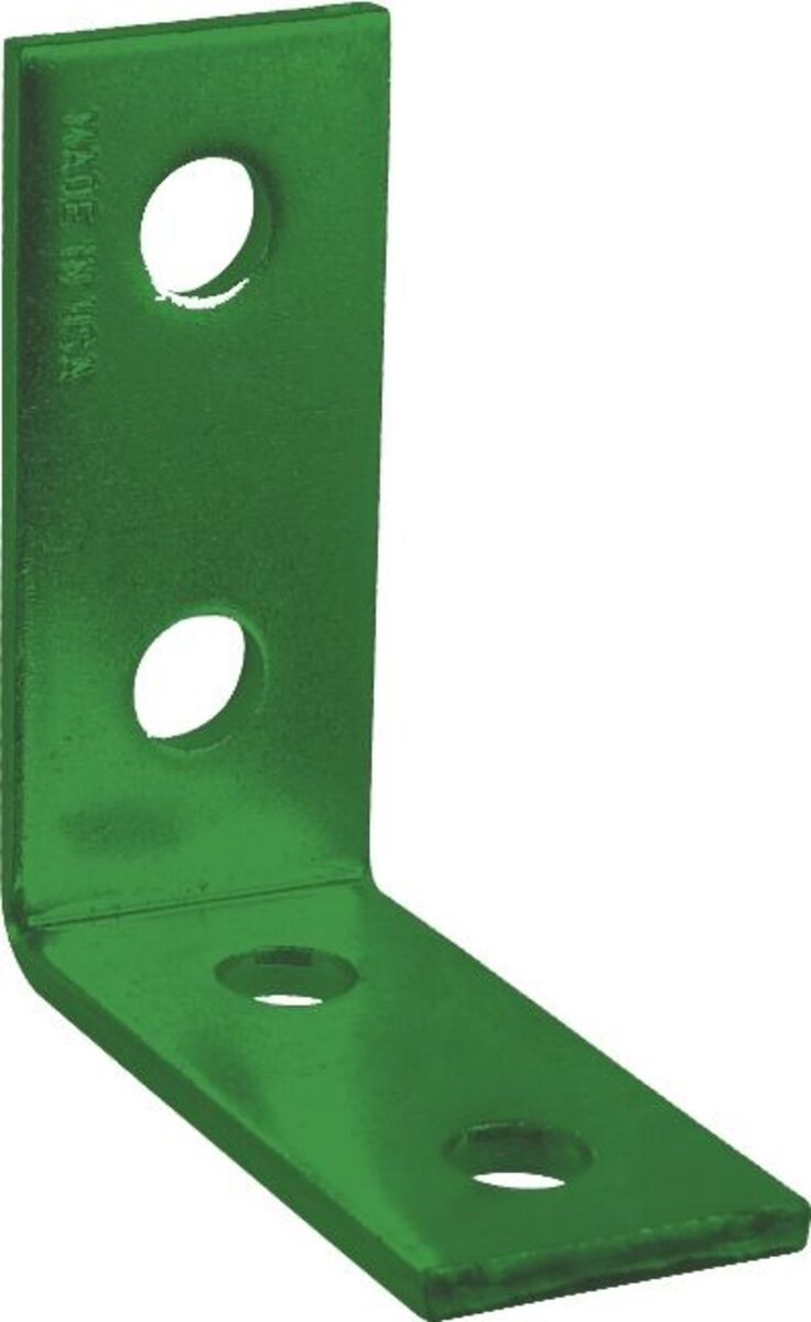 Corner Angle Plate, 4 Hole, Green