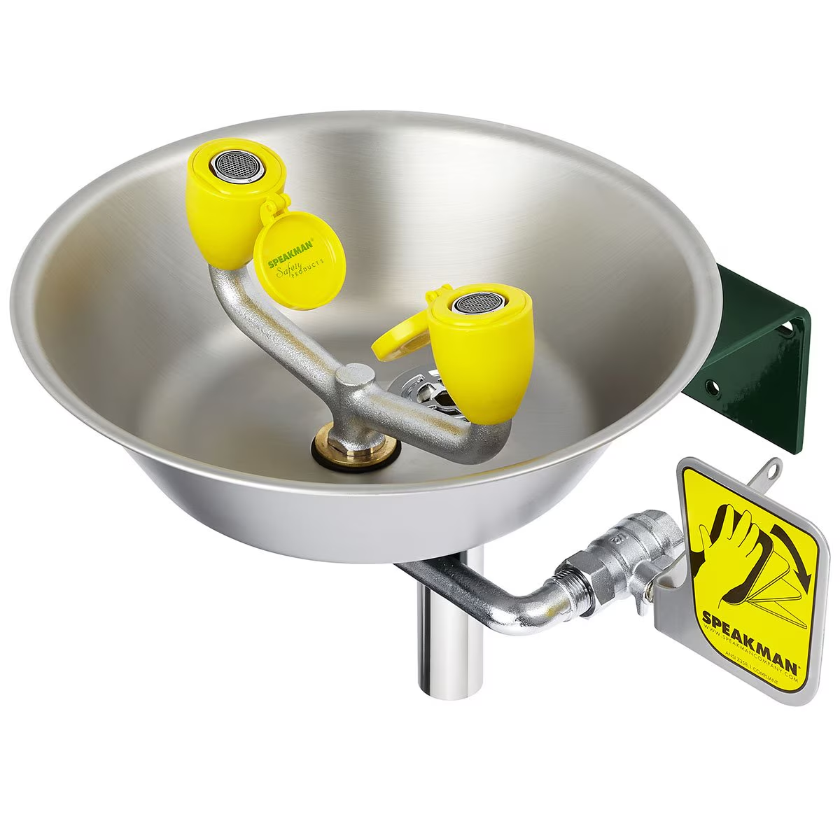 SPEAKMAN SE-582-PT Eyewash, With Stainless Steel Bowl And P-Trap, Wall Mounted | CE2BHY