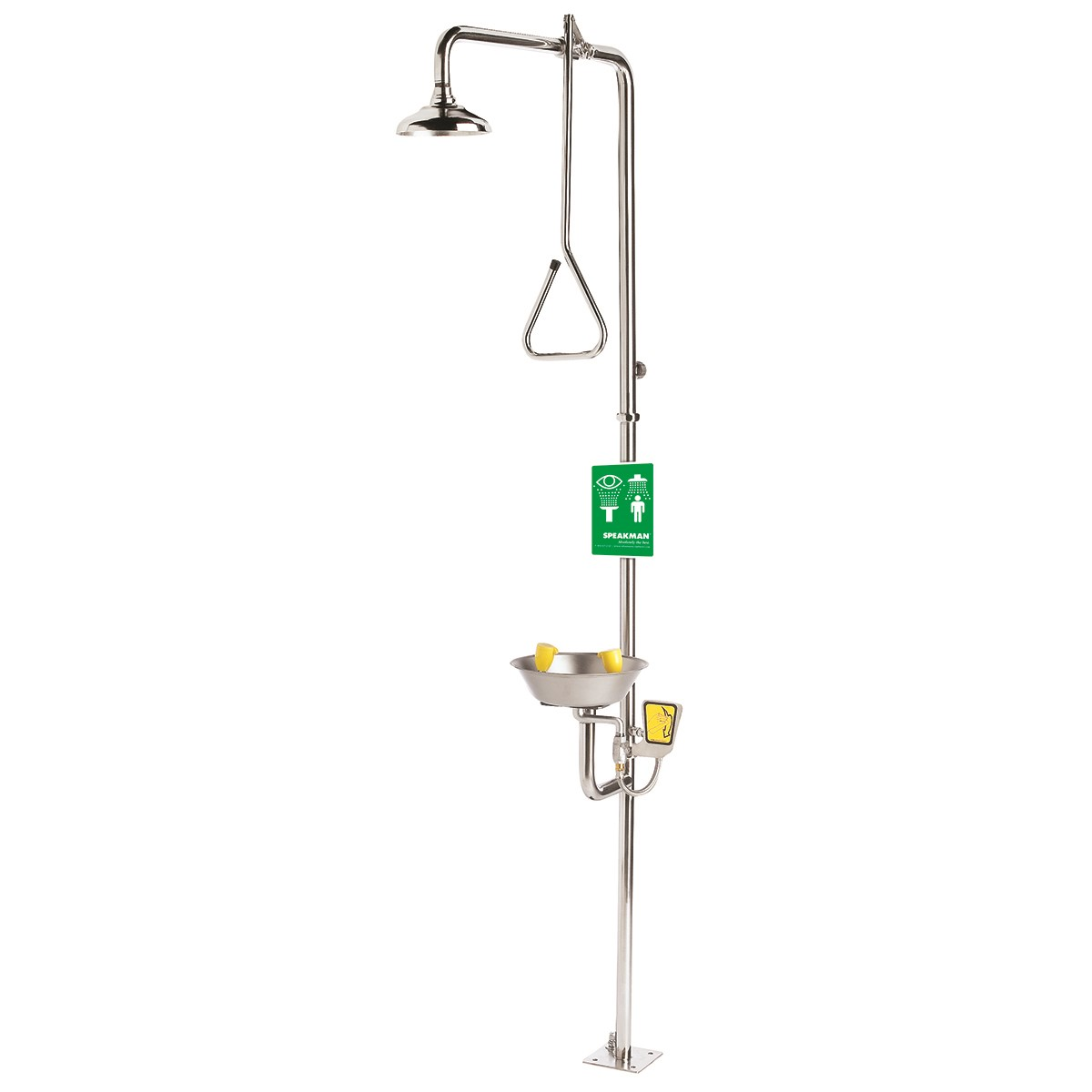 SPEAKMAN SE-626 Emergency Combination Shower, With Eye Face Wash, Stainless Steel | CE2BJR